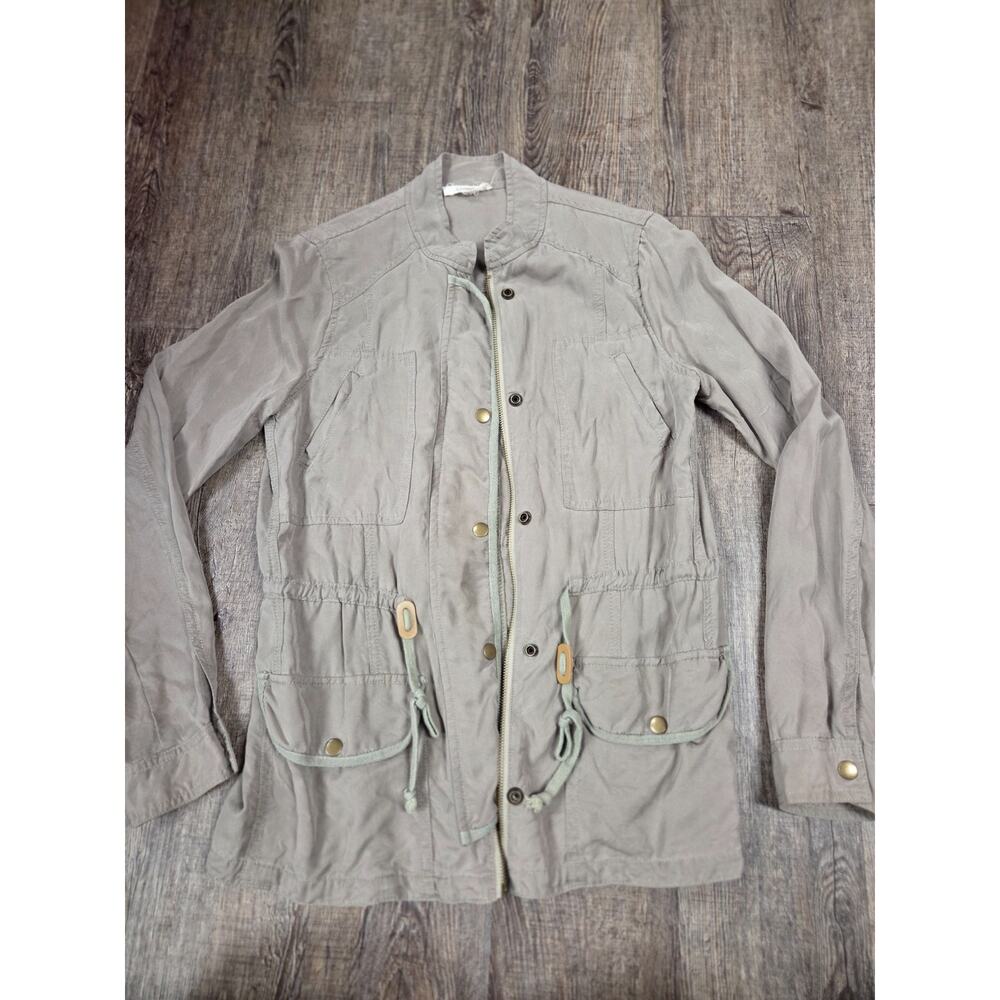 ILLA ILLA Military Jacket Lightweight Tan/Gray Utility Size Medium